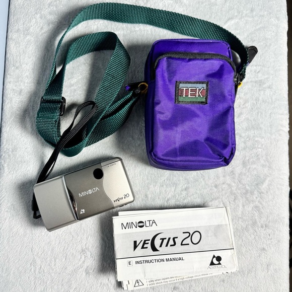 Minolta Vectis 20 APS Film Camera w/ Manual & Case – Vintage Point & Shoot - Picture 8 of 15